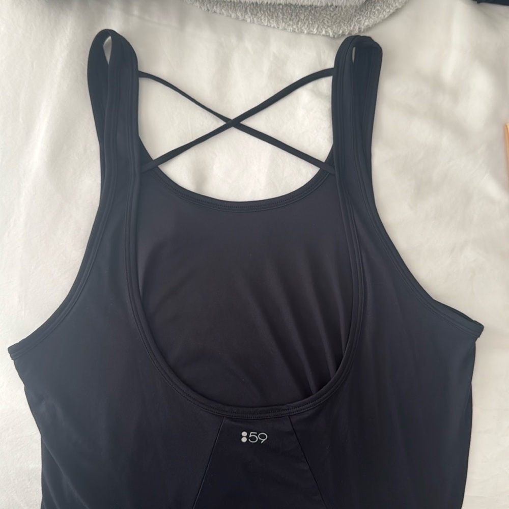 BLACK Splits59 Open Back Workout Athletic Tank Top
